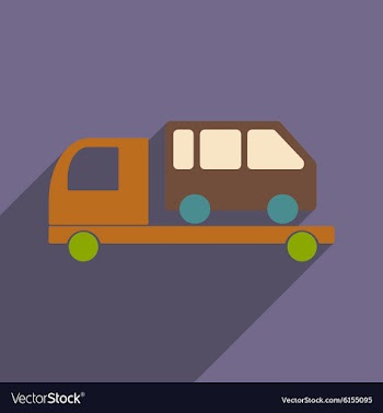 Flat with shadow icon and mobile application tow vector image