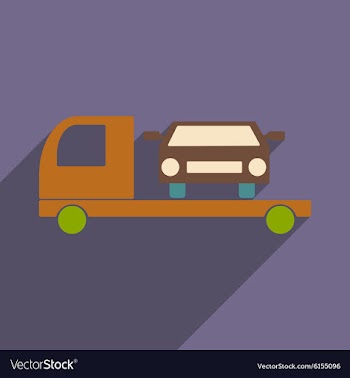 Flat with shadow icon and mobile application tow vector image