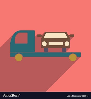 Flat with shadow icon and mobile application tow vector image