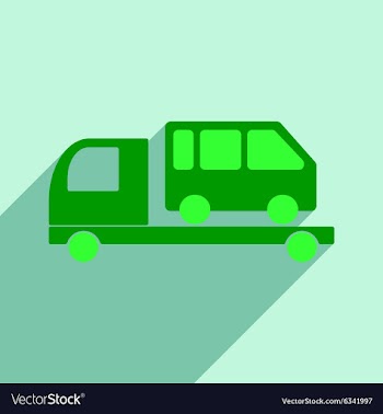 Flat with shadow icon and mobile application tow vector image