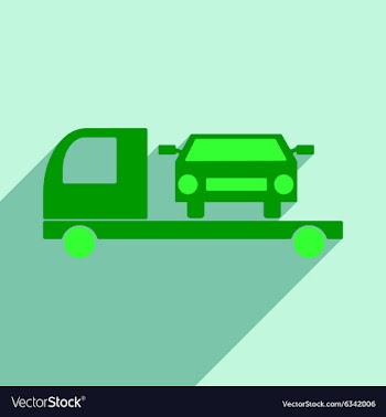 Flat with shadow icon and mobile application tow vector image