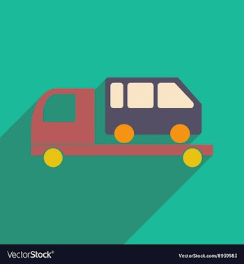 Flat with shadow icon and mobile application tow vector image