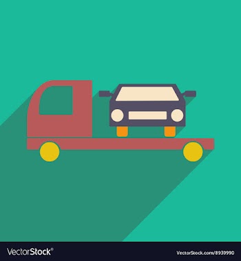 Flat with shadow icon and mobile application tow vector image