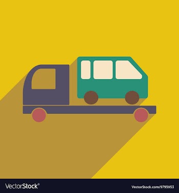 Flat with shadow icon and mobile application tow vector image