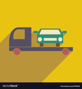 Flat with shadow icon and mobile application tow vector image