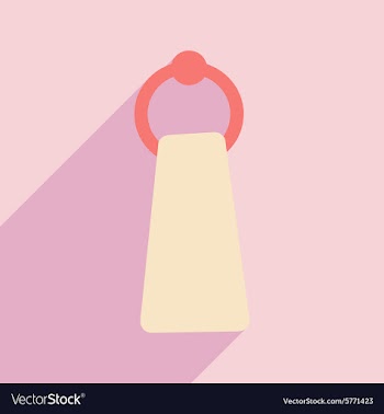 Flat with shadow icon and mobile application towel vector image