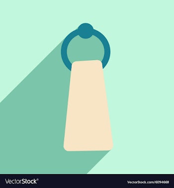 Flat with shadow icon and mobile application towel vector image