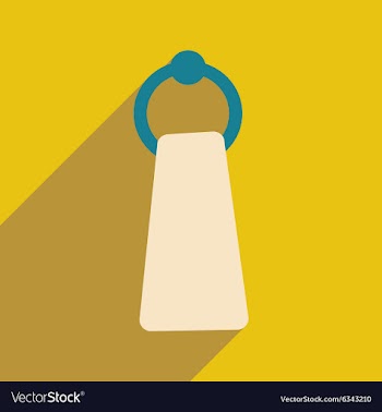 Flat with shadow icon and mobile application towel vector image