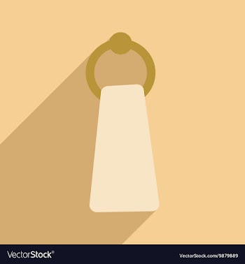 Flat with shadow icon and mobile application towel vector image