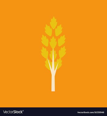 Flat with shadow icon and mobile application tree vector image
