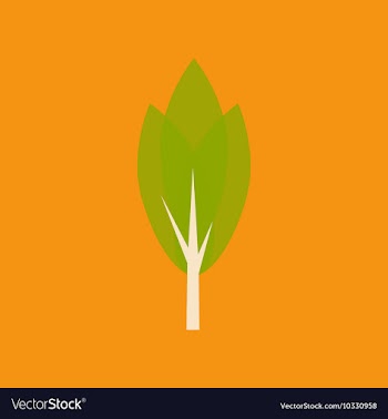 Flat with shadow icon and mobile application tree vector image