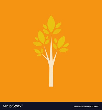 Flat with shadow icon and mobile application tree vector image