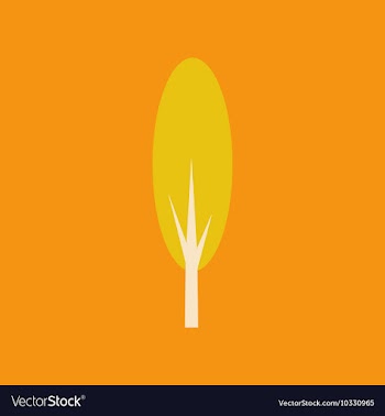 Flat with shadow icon and mobile application tree vector image