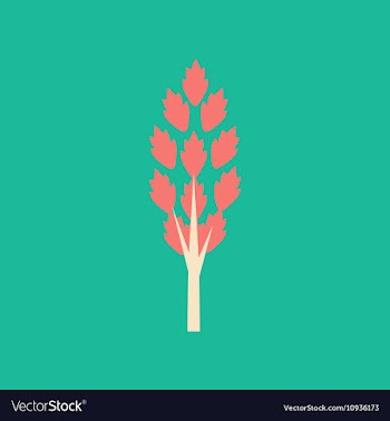 Flat with shadow icon and mobile application tree vector image