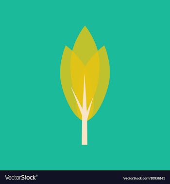 Flat with shadow icon and mobile application tree vector image