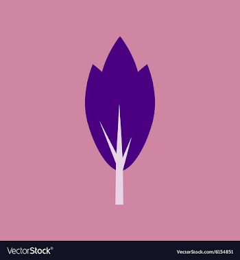 Flat with shadow icon and mobile application tree vector image