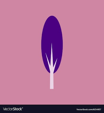 Flat with shadow icon and mobile application tree vector image