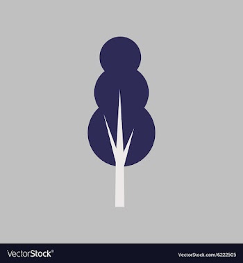 Flat with shadow icon and mobile application tree vector image