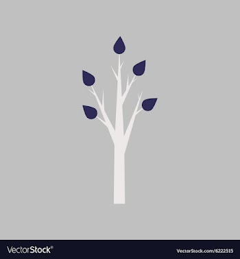 Flat with shadow icon and mobile application tree vector image