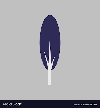 Flat with shadow icon and mobile application tree vector image