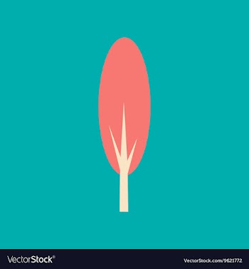 Flat with shadow icon and mobile application tree vector image