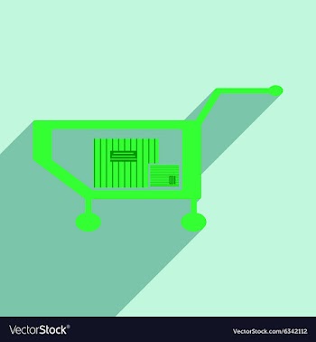 Flat with shadow icon and mobile application truck vector image