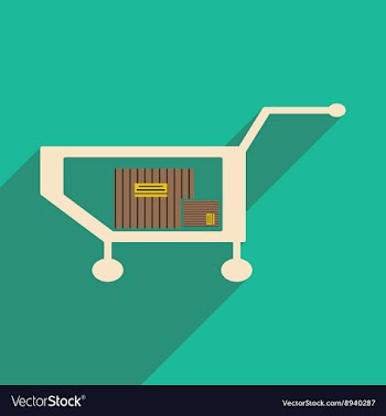 Flat with shadow icon and mobile application truck vector image