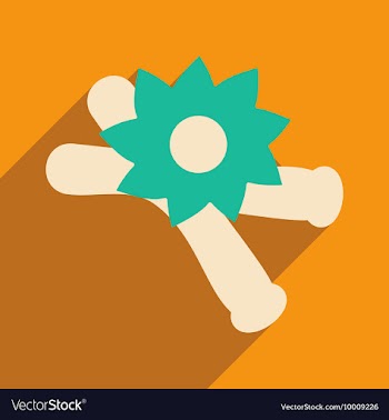 Flat with shadow icon and mobile application vector image