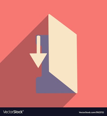 Flat with shadow icon and mobile application vector image