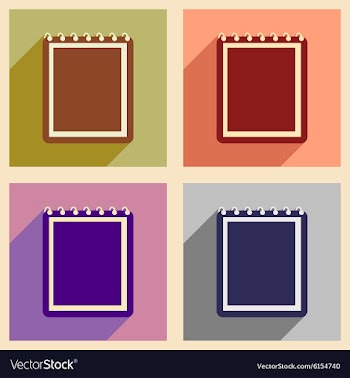 Flat with shadow icon and mobile application vector image