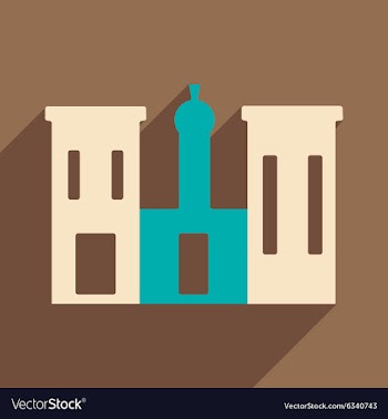 Flat with shadow icon and mobile application vector image