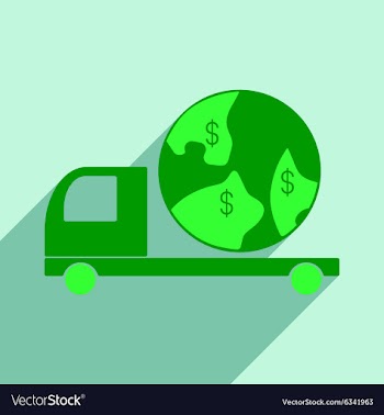 Flat with shadow icon and mobile application vector image
