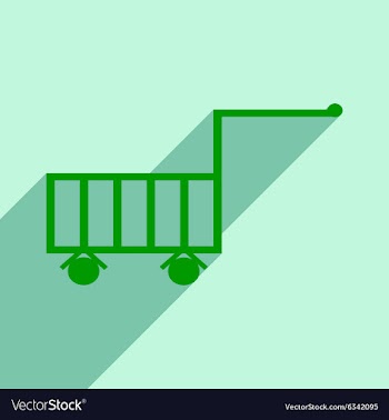 Flat with shadow icon and mobile application vector image