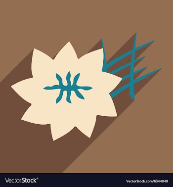 Flat with shadow icon and mobile application vector image