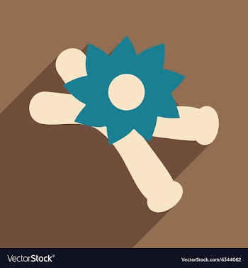 Flat with shadow icon and mobile application vector image