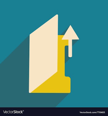 Flat with shadow icon and mobile application vector image