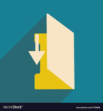 Flat with shadow icon and mobile application vector image