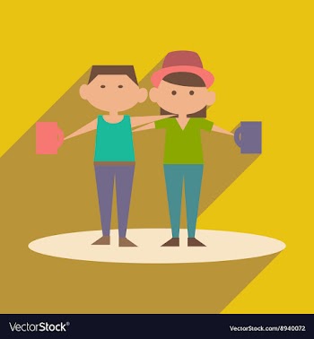 Flat with shadow icon and mobile application vector image