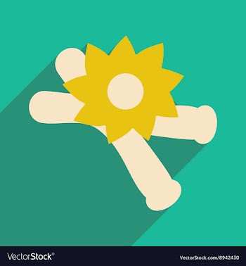 Flat with shadow icon and mobile application vector image