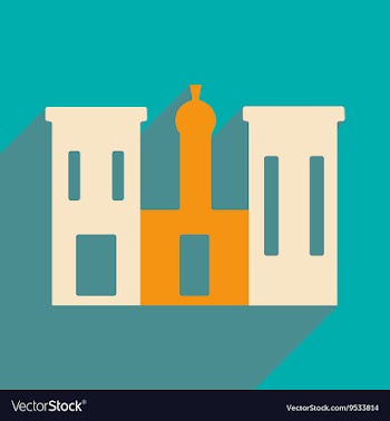 Flat with shadow icon and mobile application vector image
