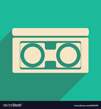 Flat with shadow icon and mobile application video vector image