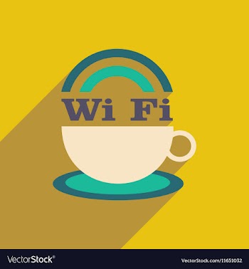 Flat with shadow icon and mobile application wi-Fi vector image