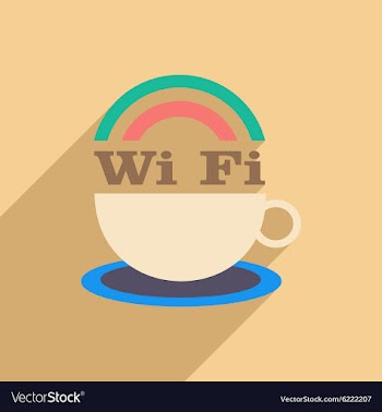Flat with shadow icon and mobile application wi-Fi vector image