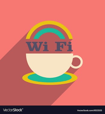 Flat with shadow icon and mobile application wi-Fi vector image