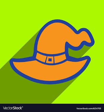 Flat with shadow icon and mobile application Witch vector image