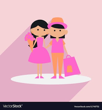 Flat with shadow icon and mobile application young vector image