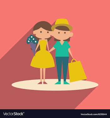 Flat with shadow icon and mobile application young vector image