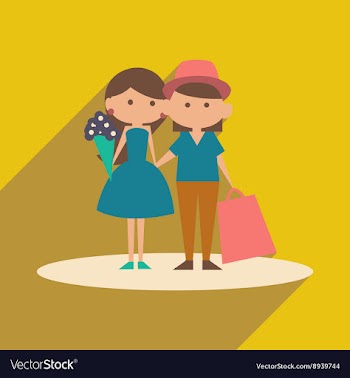 Flat with shadow icon and mobile application young vector image