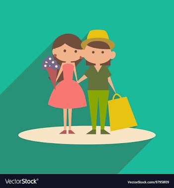 Flat with shadow icon and mobile application young vector image