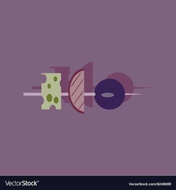 Flat with shadow Icon appetizer bright background vector image